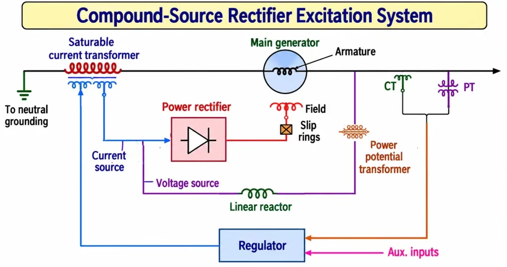 compound source rectifier excitation system