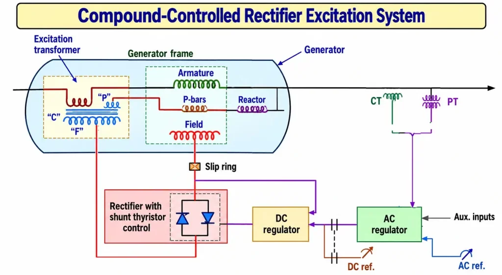 compound controlled excitation system
